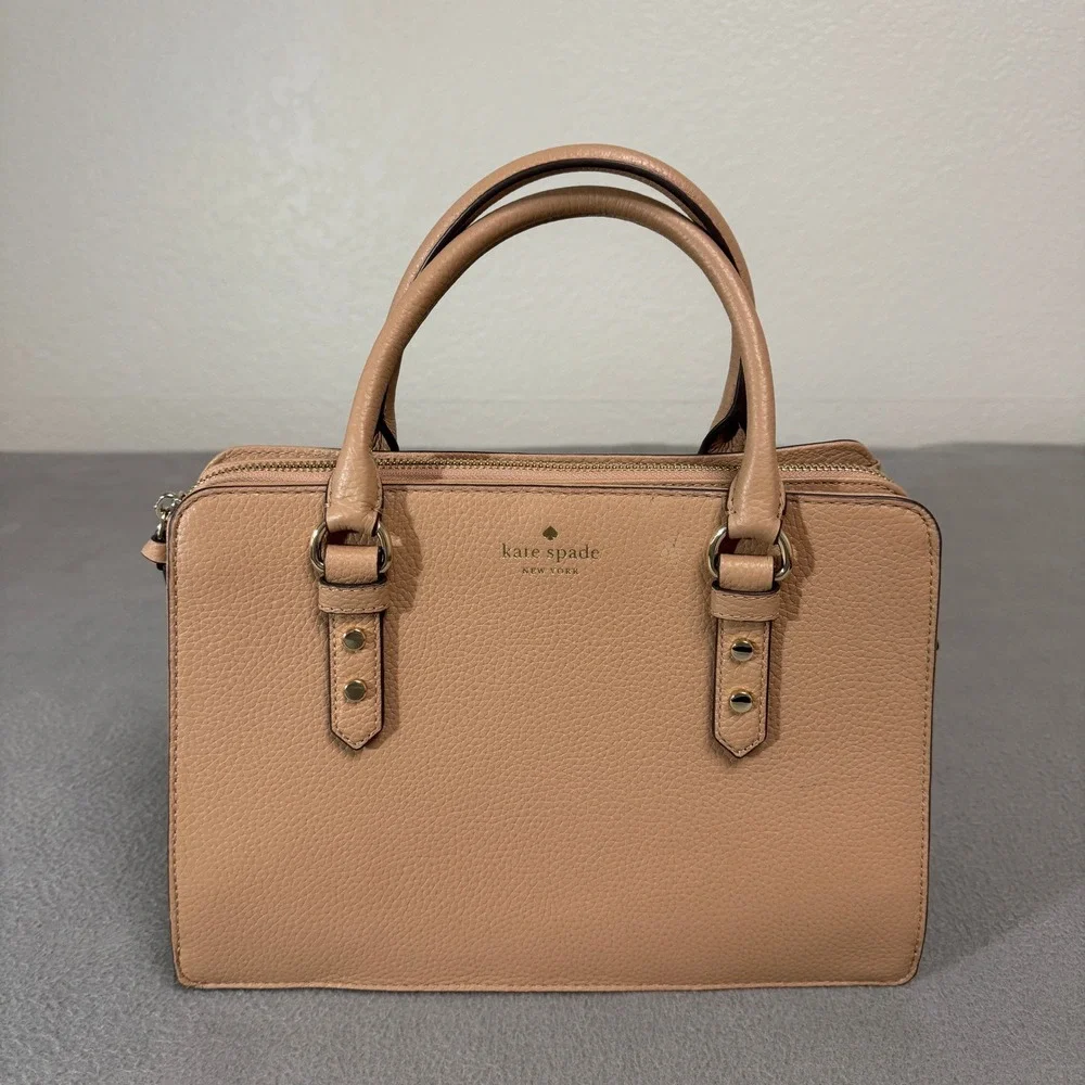 Kate Spade Mulberry Street Lise Satchel Women Medium Blush Leather Handbag